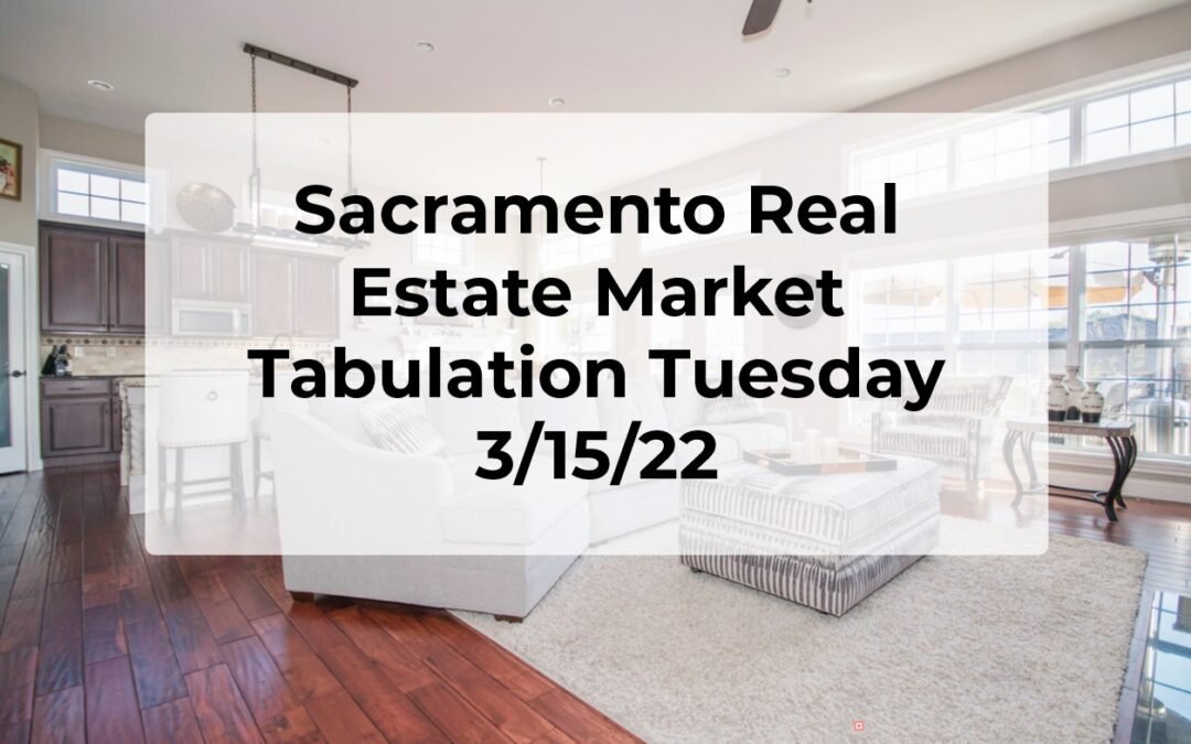 Sacramento Real Estate – Weekly Update 3/15/22