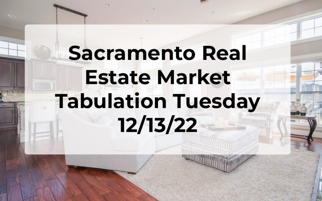 Sacramento Real Estate – Weekly Update 12/13/22