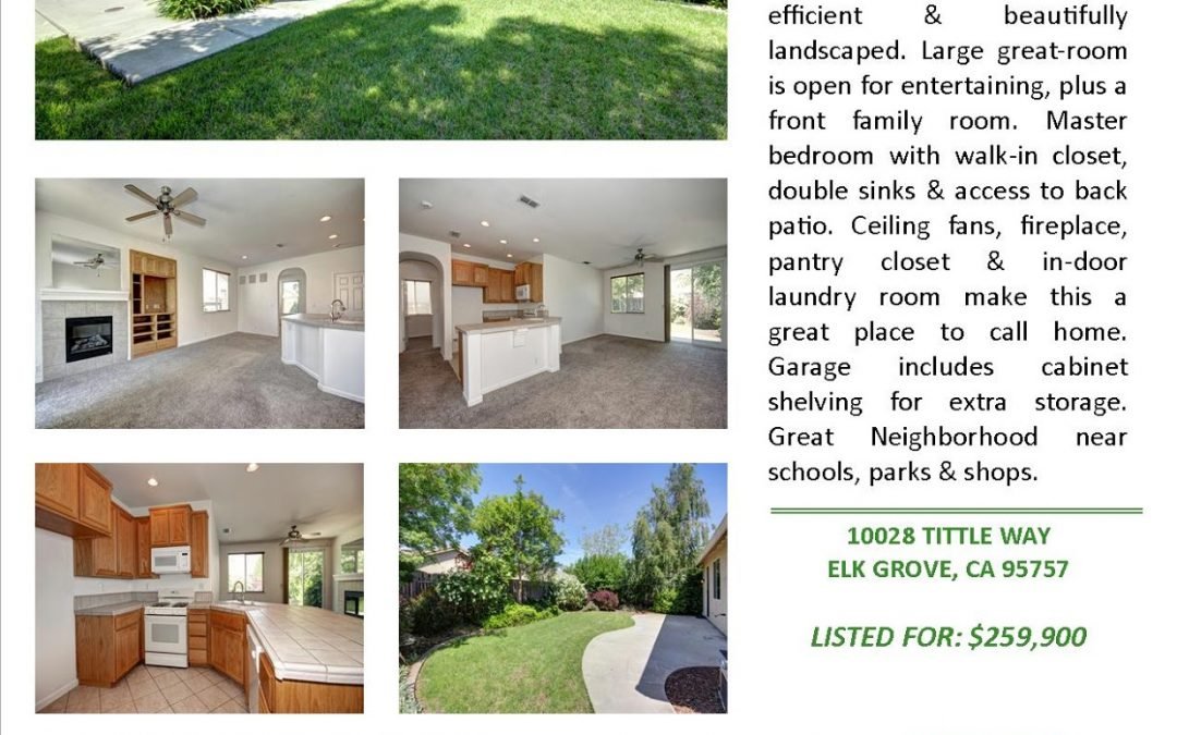 Just Listed – 10028 Tittle Way, Elk Grove Ca 95757 – www.SellWithDoug.com