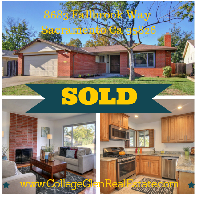 Just Sold – 8683 Fallbrook Way, Sacramento, CA 95826 – www.CollegeGlenRealEstate.com