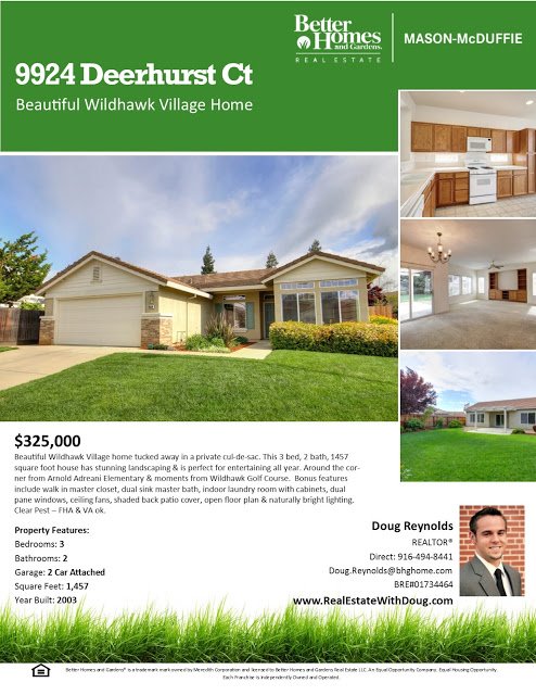 Just Listed For Sale – 9924 Deerhurst Ct, Sacramento Ca 95829 – www.RealEstateWithDoug.com