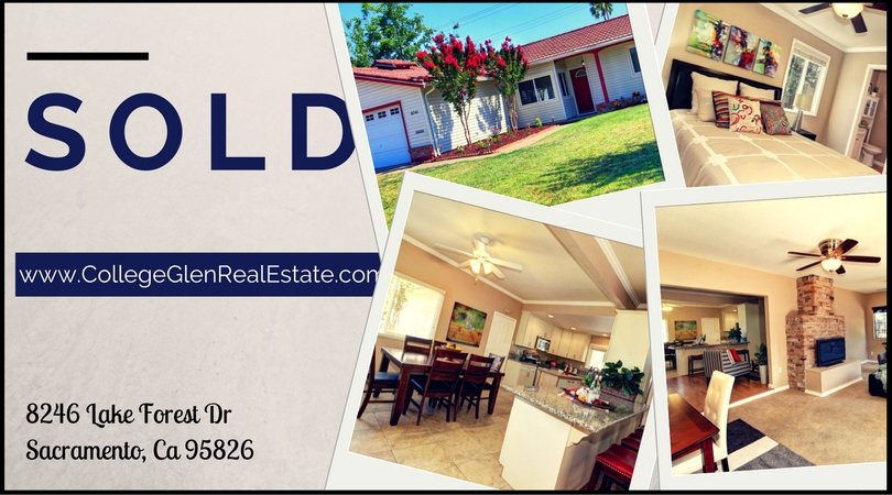 Just Sold – 8246 Lake Forest Dr, Sacramento, CA 95826 – www.CollegeGlenRealEstate.com