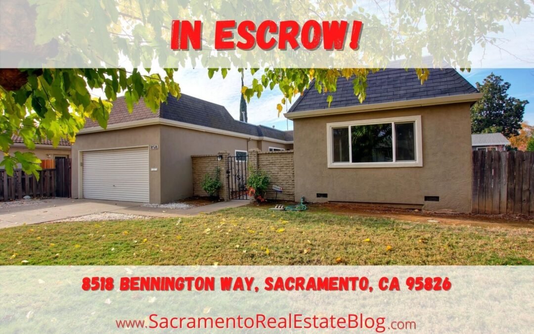 In Escrow -8518 Bennington Way, Sacramento