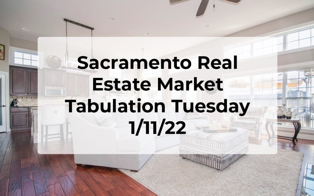 Sacramento Real Estate – Weekly Update 1/11/22